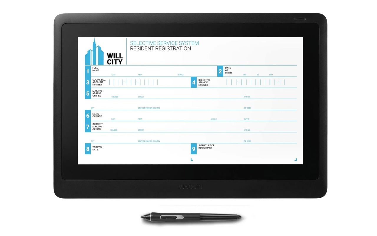 Wacom Signature Pen Display 15.6 Inch T2