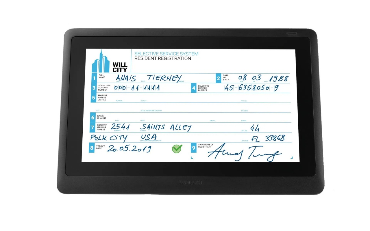 Wacom Signature Pen Display 15.6 Inch T3