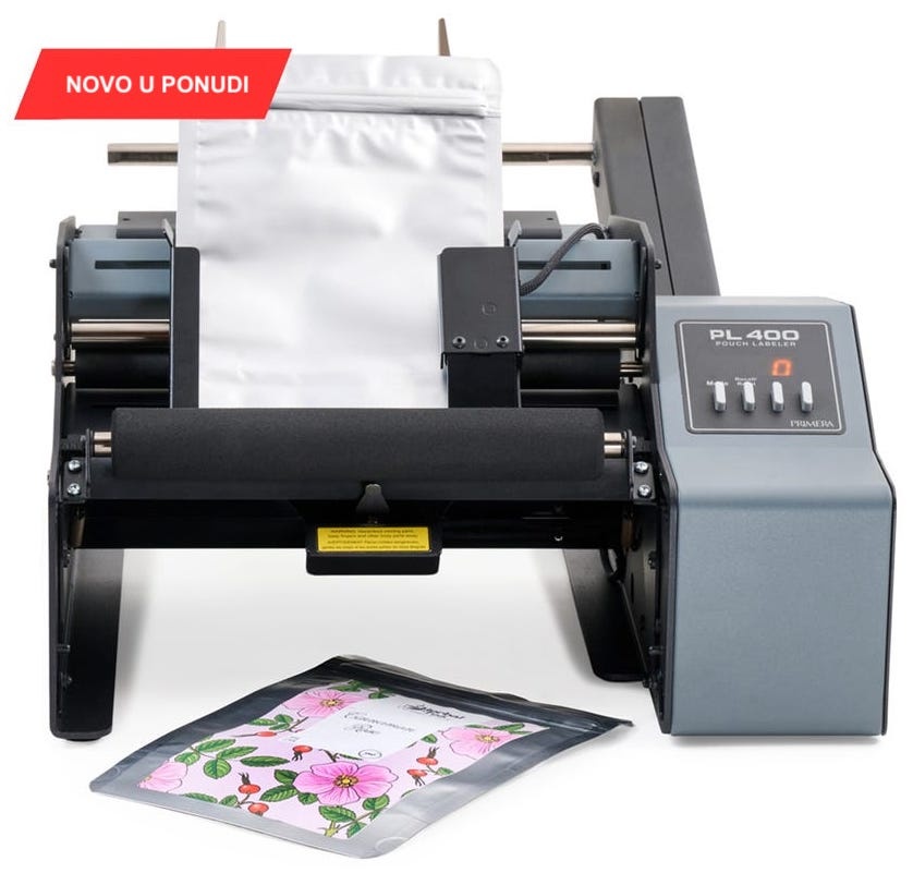 PL400 Label Applicator, poluautomatski aplikator etiketa na vrećice T1