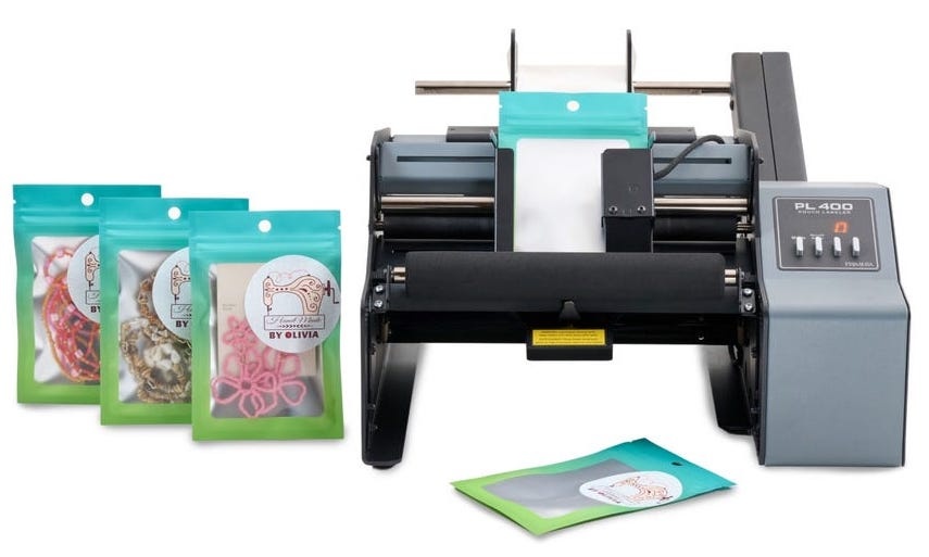 PL400 Label Applicator, poluautomatski aplikator etiketa na vrećice T2